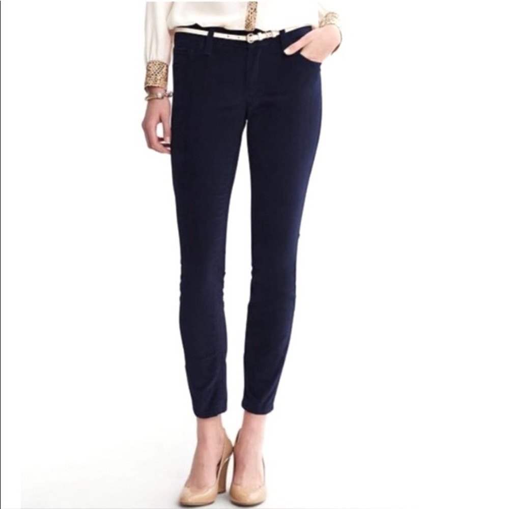 NWT Banana Republic Skinny Leg Corduroy Pants 32/14 Navy